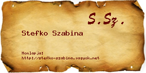 Stefko Szabina névjegykártya