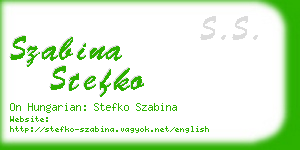 szabina stefko business card